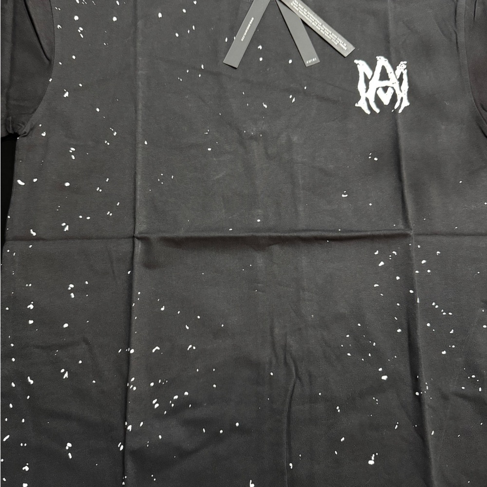 AMIRI Black Tee with White Graphic